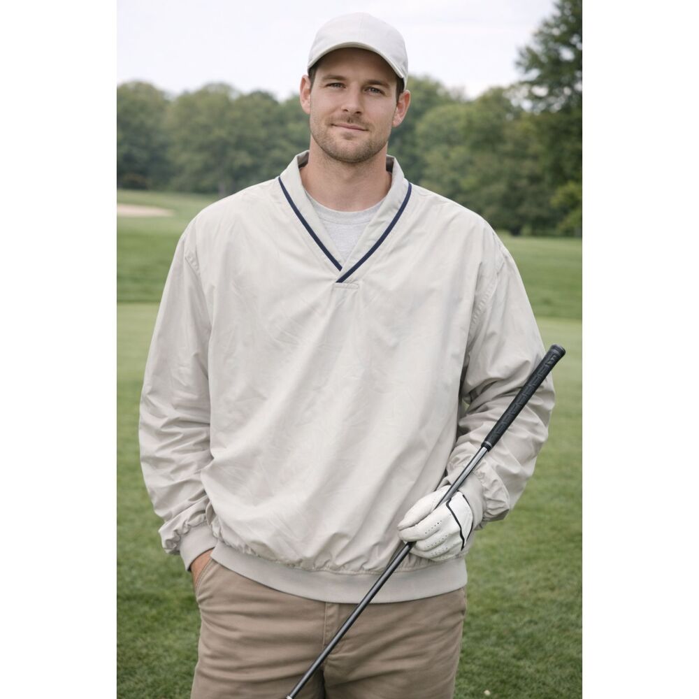 Storm Creek Pullover Men's Size 2XLT Golf Jacket Vented NWT Khaki